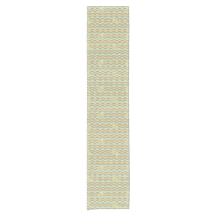 colorful abstract pattern, waves short table runner