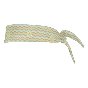 colorful abstract pattern, waves tie headband