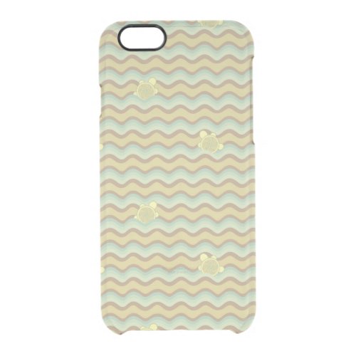 colorful abstract pattern waves clear iPhone 66S case