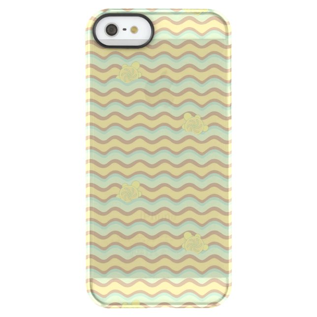 colorful abstract pattern, waves uncommon iPhone case (Back)