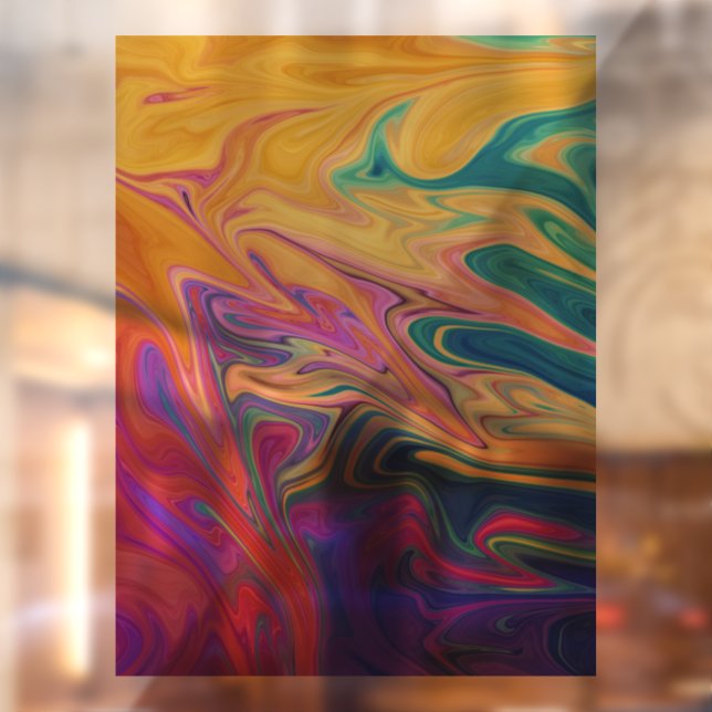 Colorful abstract pattern window cling (Sheet 2)