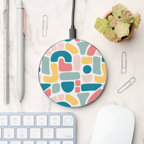 Colorful Abstract Pattern Wireless Charger