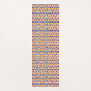 Colorful abstract pattern with a grid yoga mat