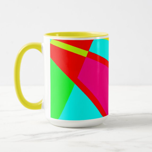Colorful Abstract Patterns Art Mug (Left)