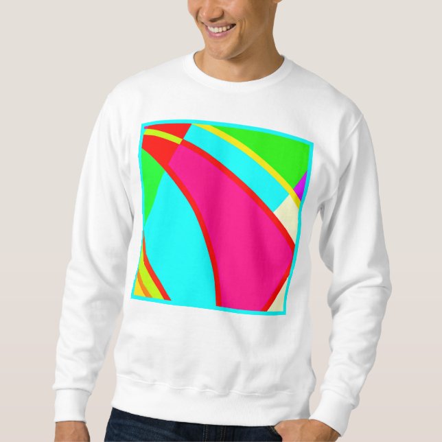 Colorful Abstract Patterns Art Sweatshirt (Front)
