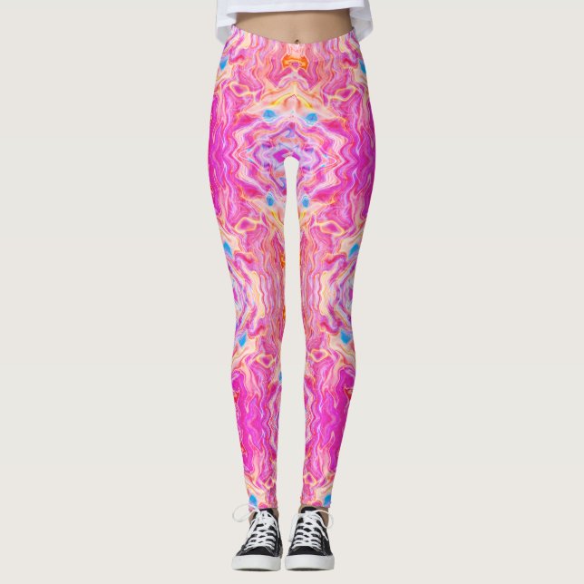 Colorful Abstract Patterns Leggings (Front)