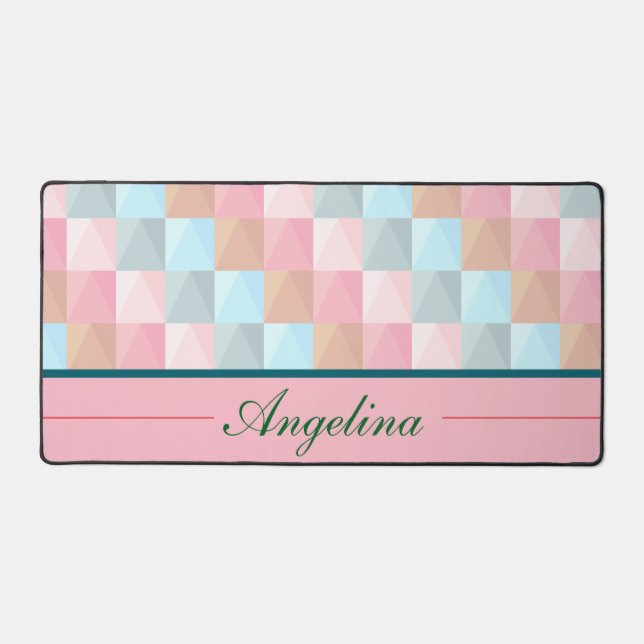 Colorful Abstract Personalized Desk Mat (Front)