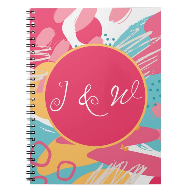 Colorful Abstract Personalized Notebook (Front)