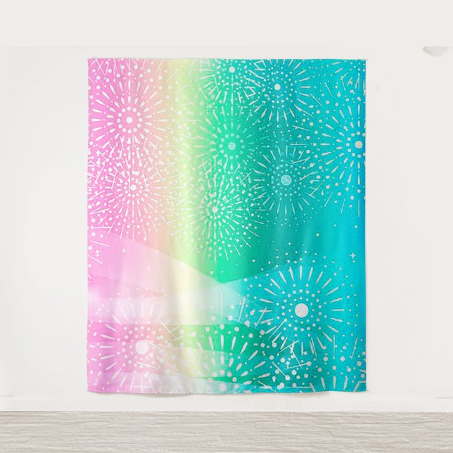 Colorful Abstract Photo Backdrop Tapestry (Front)