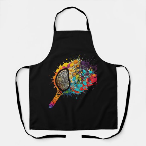 Colorful Abstract Pickleball Design Apron