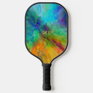 Colorful Abstract Pickleball Paddle