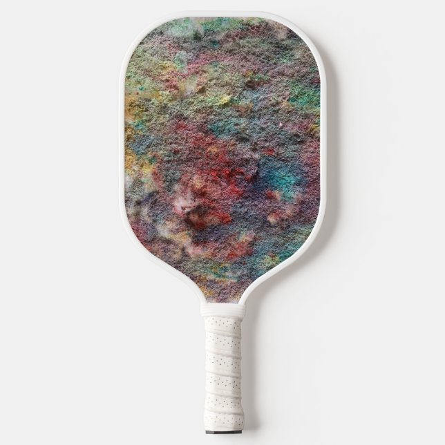 Colorful Abstract Pickleball Paddle (Front)