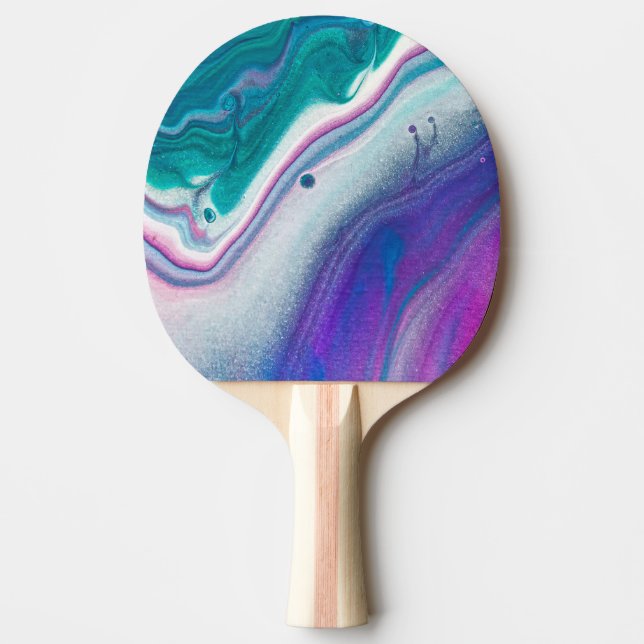 Colorful Abstract Ping Pong Paddle (Front)
