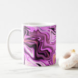 Colorful Abstract Pink Purple Liquid Art Mug #1