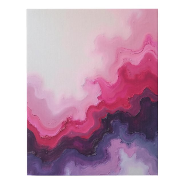 Colorful Abstract Pink Purple Raspberry Wall Art (Front)