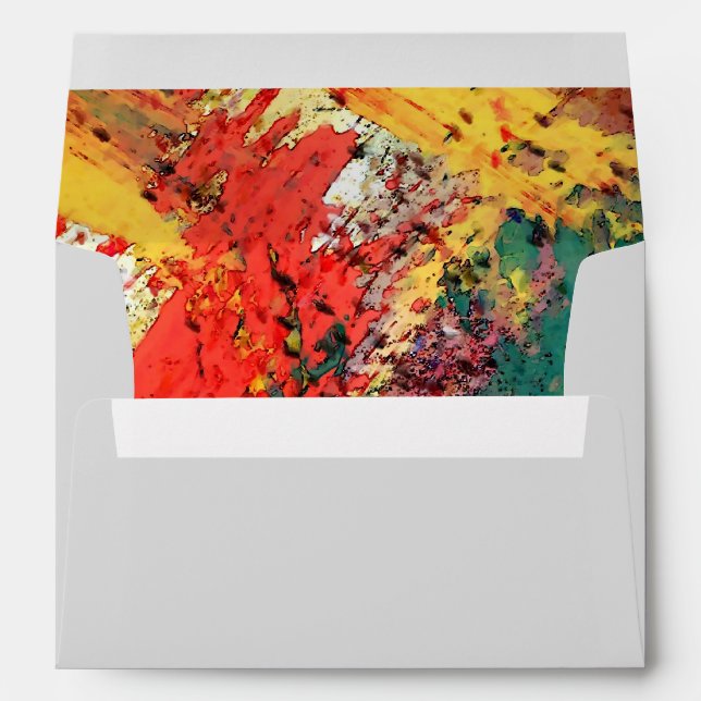 Colorful Abstract Plain Elegant Professional Envelope (Back (Bottom))