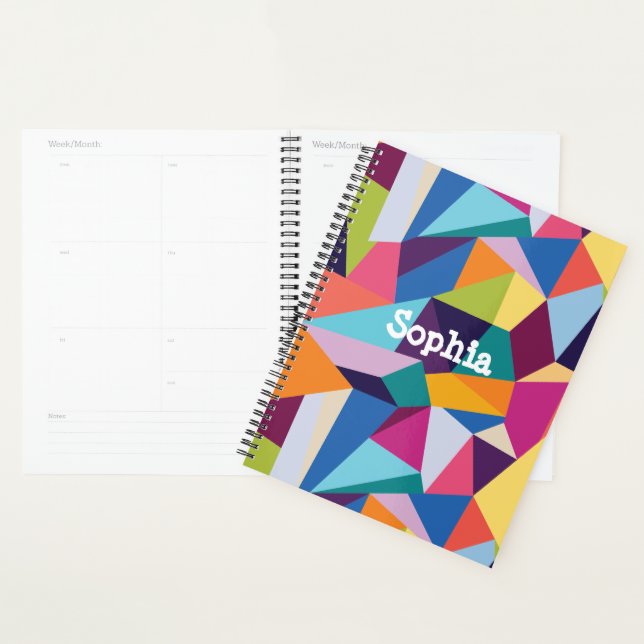 Colorful Abstract Planner with Name (Display)