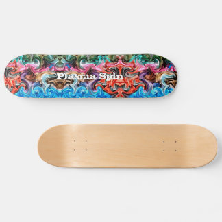 Colorful Abstract Plasma Spin Skate Trick Artwork Skateboard