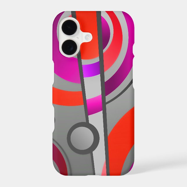 Colorful Abstract Pop Art Geometric Pattern Iphone Case (Back)