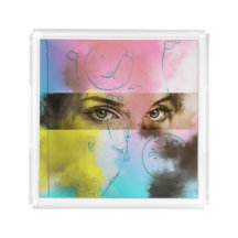 Colorful Abstract Pop Art, Serving Tray