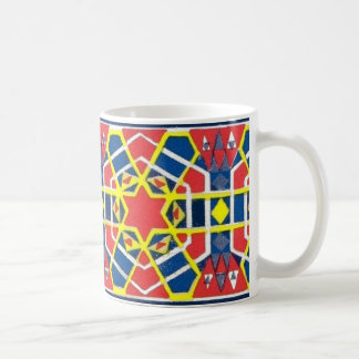 colorful abstract print coffee mug