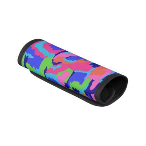 Colorful Abstract Print in Retro Colors Luggage Handle Wrap