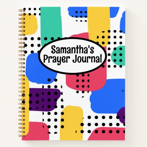 Colorful Abstract Print Prayer Journal Notebook