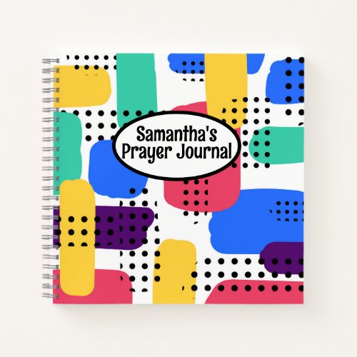 Colorful Abstract Print Prayer Journal Notebook