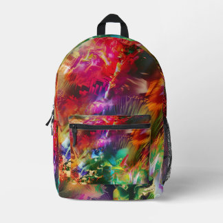 Colorful abstract printed backpack