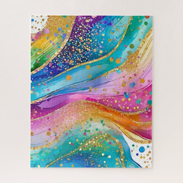 Colorful Abstract Puzzle Design (Vertical)