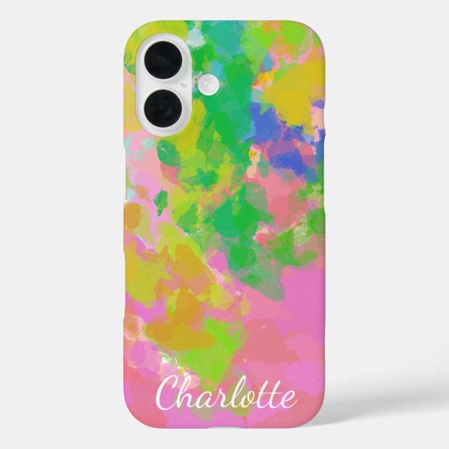 Colorful Abstract Rainbow Painting Personalized Case-Mate iPhone Case (Back)