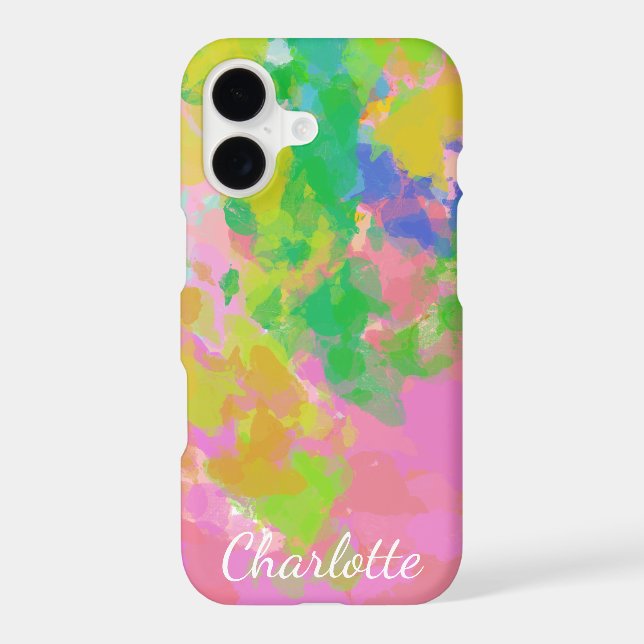 Colorful Abstract Rainbow Painting Personalized Case-Mate iPhone Case (Back)