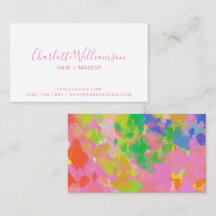 Colorful Abstract Rainbow Painting Pink Script