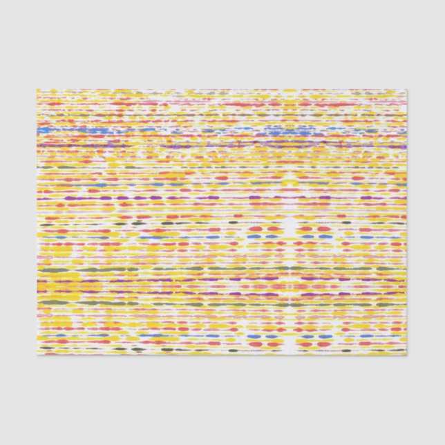 Colorful Abstract Rainbow Stripes on Tissue Paper (Front)