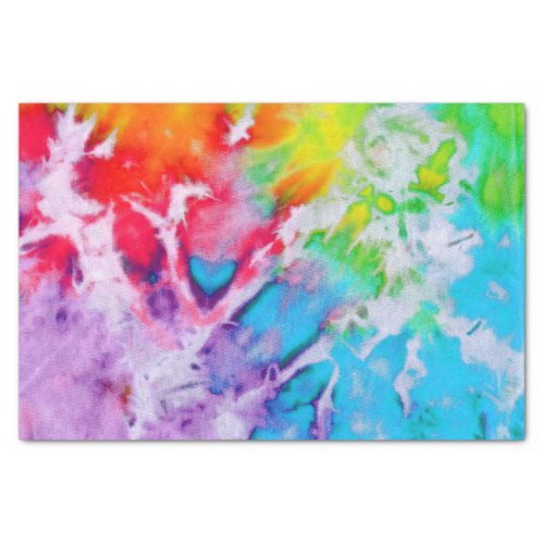 Colorful Abstract Rainbow Watercolor Batik Tie Dye Tissue Paper