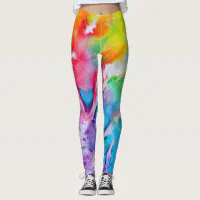 Rainbow Unicorn Leggings Personalize Yoga Pants, Zazzle