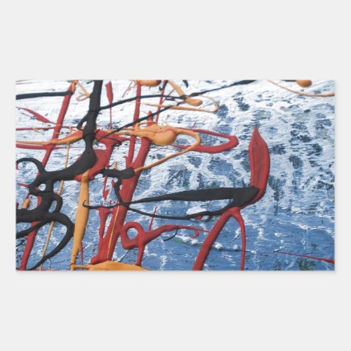 Colorful Abstract Rectangular Sticker