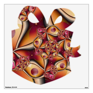 Colorful Abstract Red Orange Fantasy Fractal Gift Wall Decal