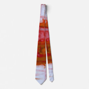 Colorful Abstract Red Pink Orange Tie Homecoming