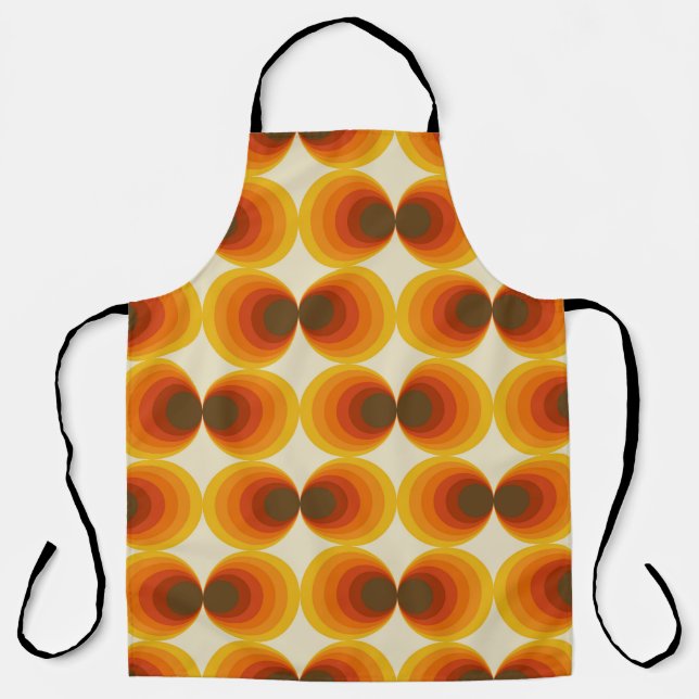Colorful Abstract Retro Geometric Pattern Apron (Front)