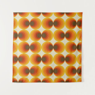 Colorful Abstract Retro Geometric Pattern Tapestry