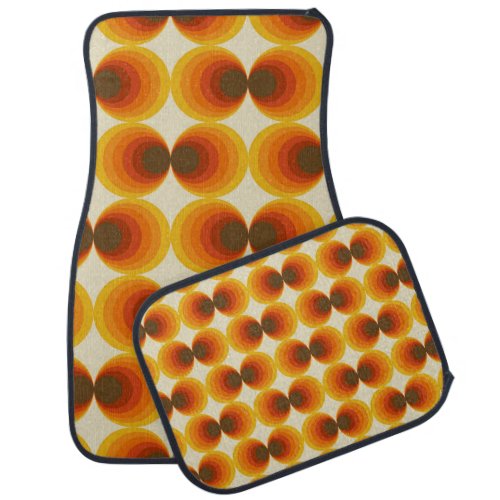 Colorful abstract retro seamless geometric pattern car floor mat