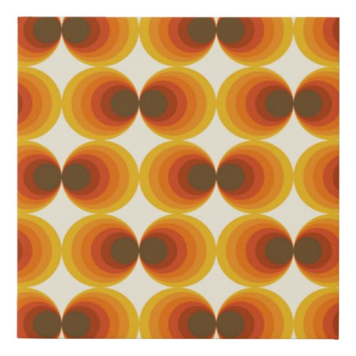Colorful abstract retro seamless geometric pattern faux canvas print