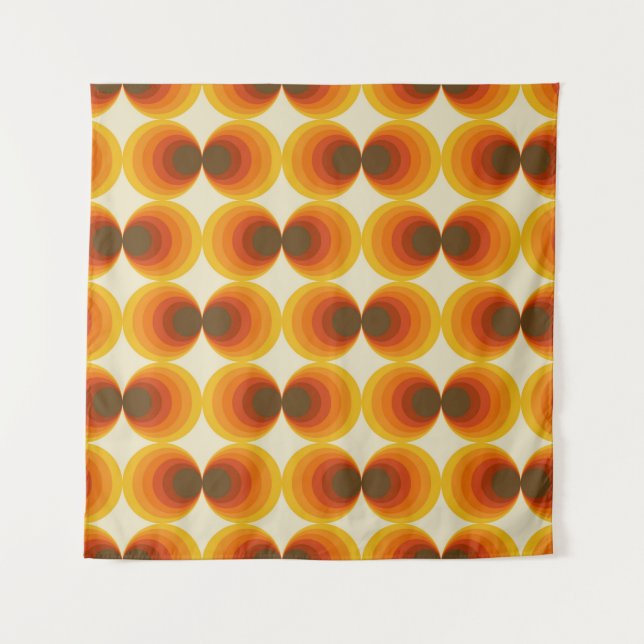 Colorful abstract retro seamless geometric pattern tapestry (Front)