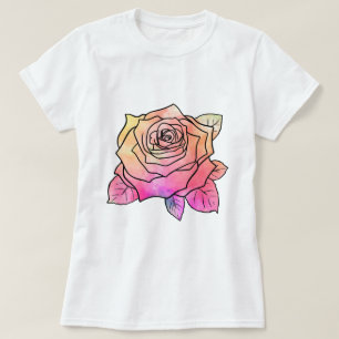 Colorful Abstract Rose T-Shirt