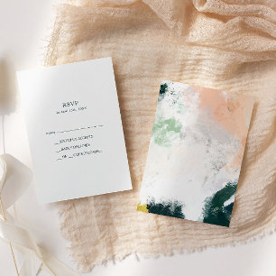 Colorful Abstract RSVP Card