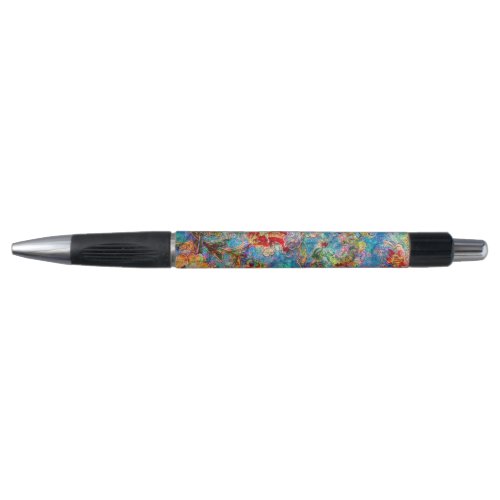 Colorful Abstract Rustic Floral Design 2 Pen