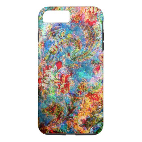 Colorful Abstract Rustic Floral Design iPhone 8 Plus7 Plus Case