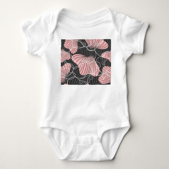 Colorful abstract, seamless artistic pattern. baby bodysuit (Front)