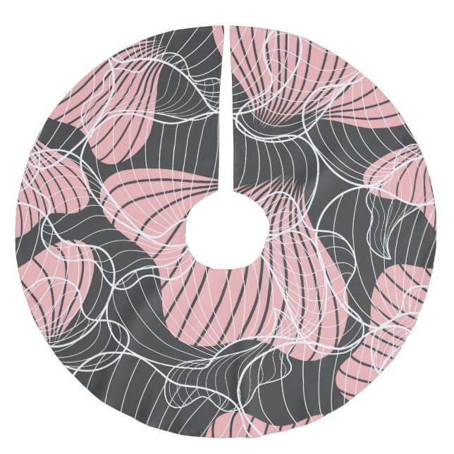 Colorful abstract, seamless artistic pattern. brushed polyester tree skirt (Front)